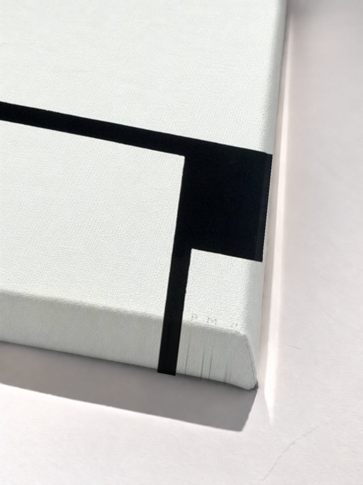 3 sheets Composition by Piet Mondrian stretched canvas corner detail