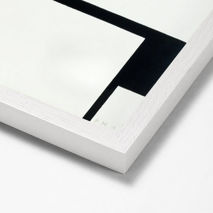 3 sheets Composition by Piet Mondrian white stock paper frame corner detail