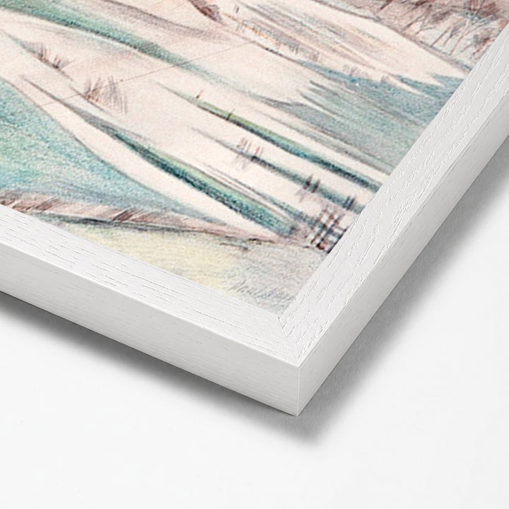A rainy day by Paul Nash white stock paper frame corner detail