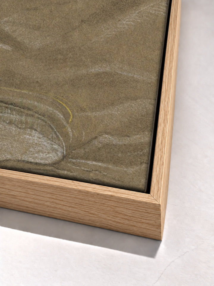 A Shell Crater (1918) by Paul Nash oak floater frame corner detail