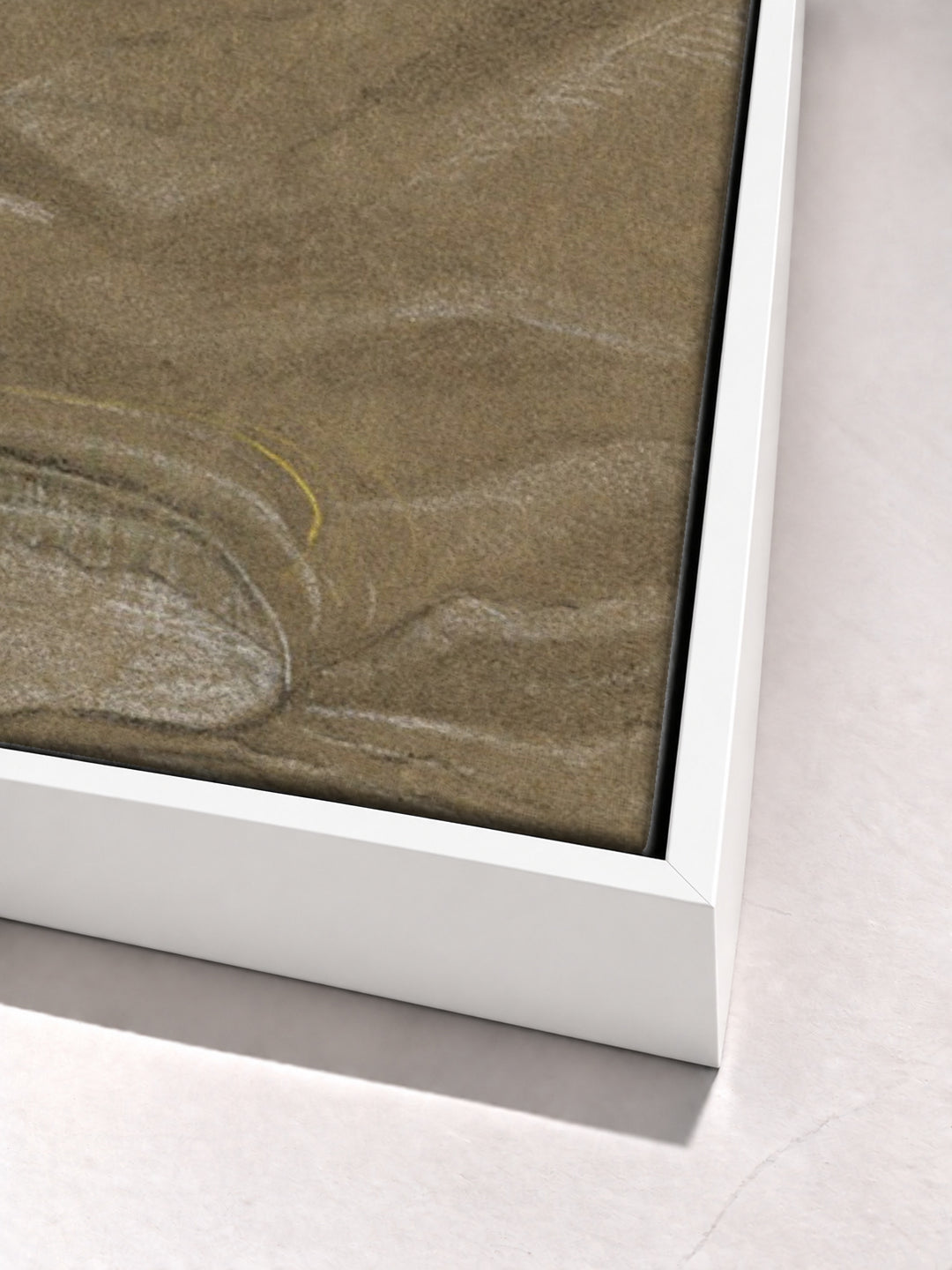 A Shell Crater (1918) by Paul Nash white floater frame corner detail