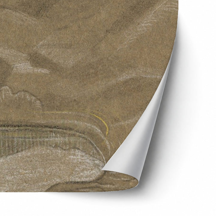 A Shell Crater (1918) by Paul Nash unframed paper print corner detail