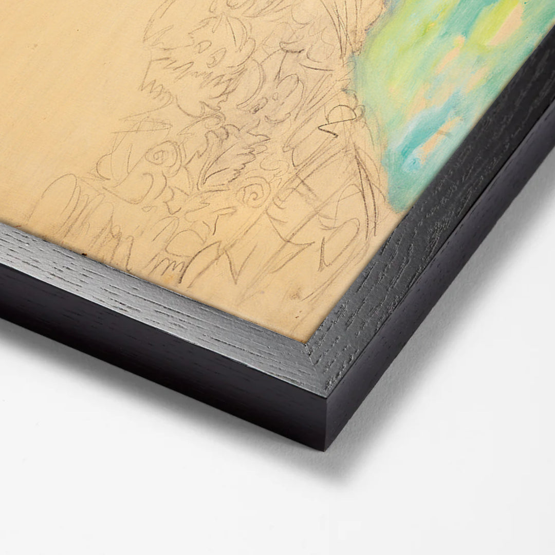 Amalie Zuckerkan by Gustav Klimt black stock paper frame corner detail