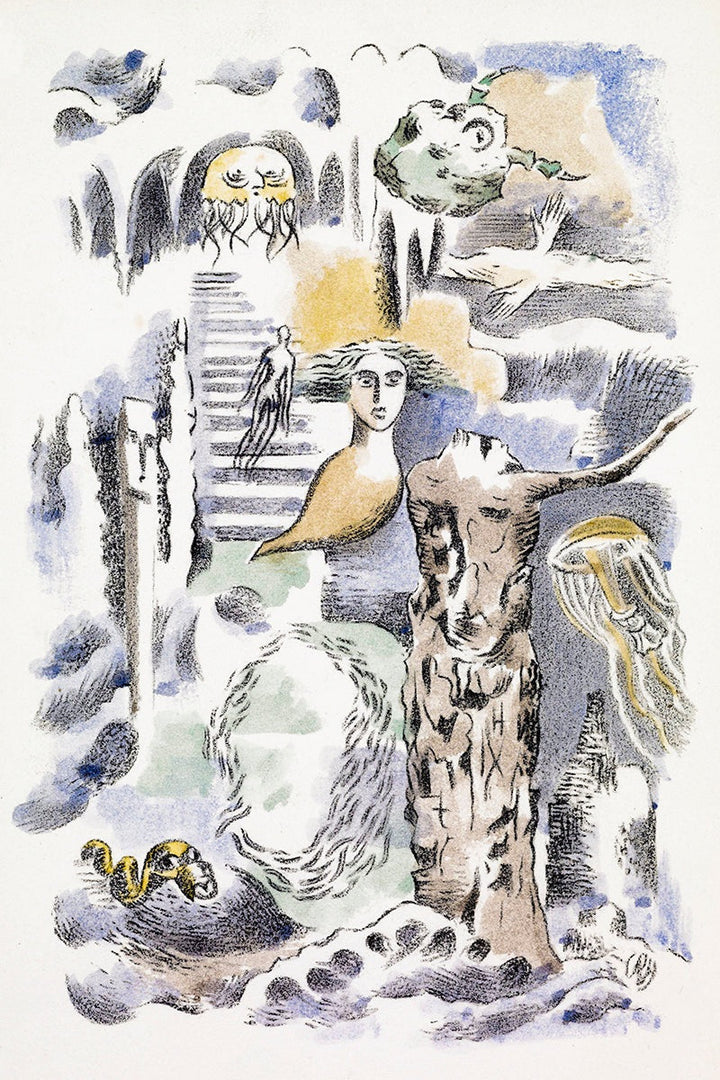 Design for Urne Buriall–Ghosts, (1932) by Paul Nash customizable wall art print from 905Print