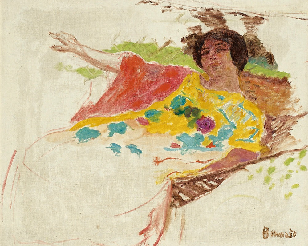 Femme Au Peignoir Dans Un Hamac by Pierre Bonnard customizable wall art print from 905Print