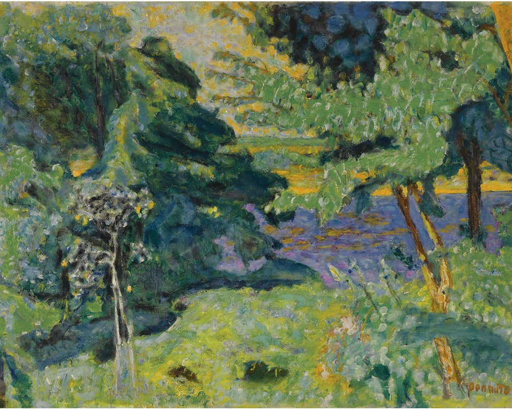Jardin À Vernon Or Paysage Au Bord De La Seine by Pierre Bonnard customizable wall art print from 905Print