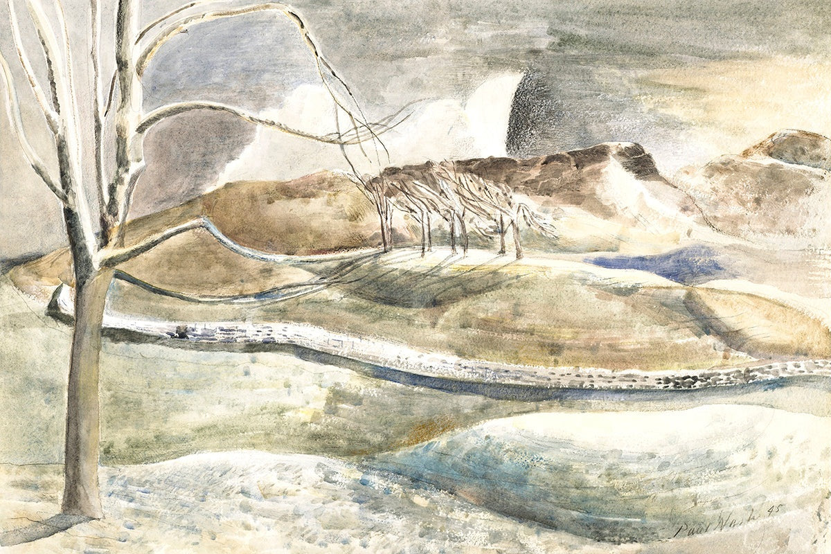 Moonrise over Cleeve Hill by Paul Nash customizable wall art print from 905Print