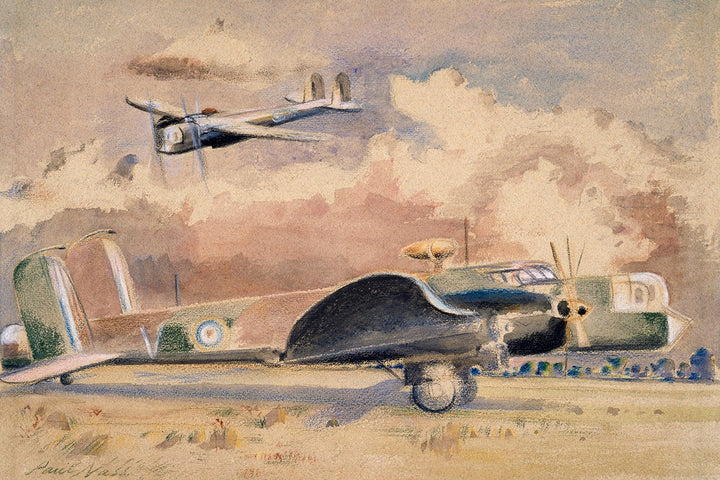 Whitley Bombers Sunning by Paul Nash customizable wall art print from 905Print
