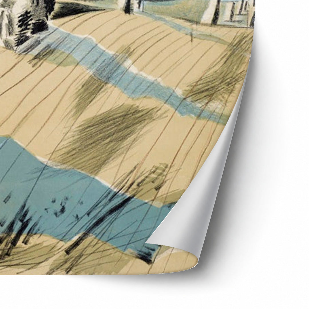 Avebury by Paul Nash unframed paper print corner detail