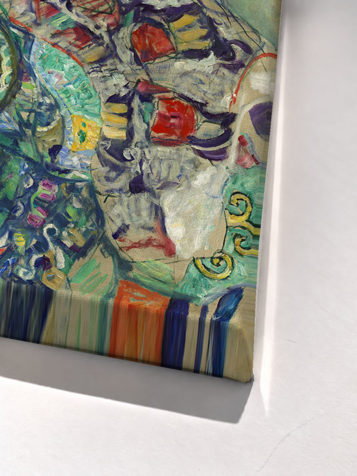 Baby (Cradle) by Gustav Klimt stretched canvas corner detail