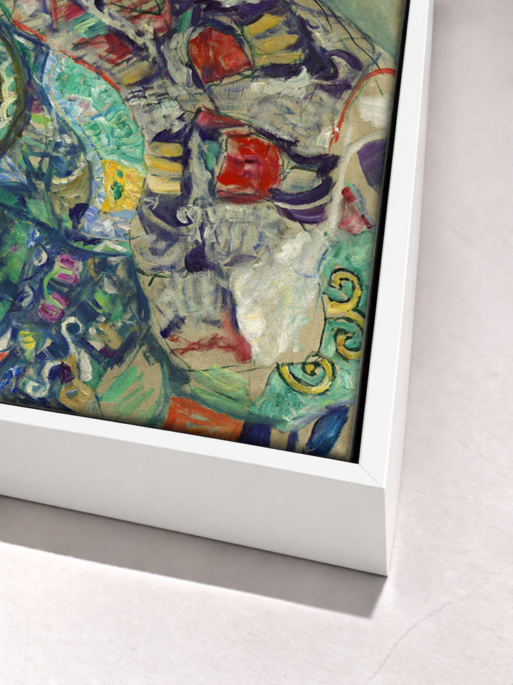 Baby (Cradle) by Gustav Klimt white floater frame corner detail