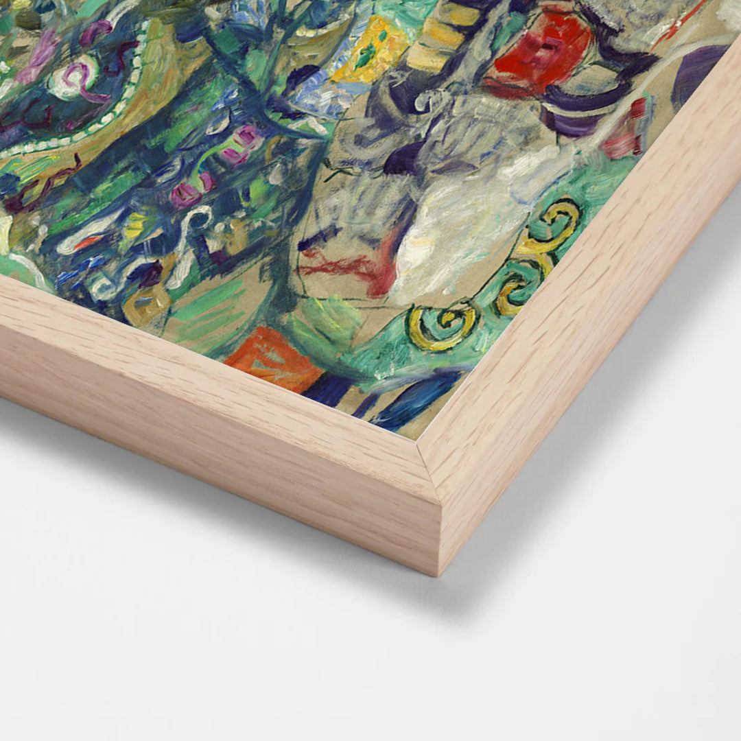Baby (Cradle) by Gustav Klimt oak stock paper frame corner detail