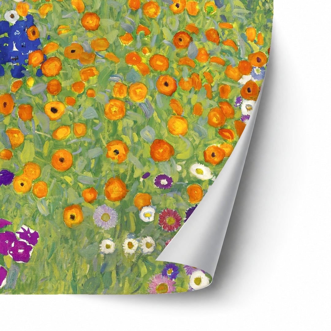 Bauerngarten, 1907,Flower Garden by Gustav Klimt unframed paper print corner detail