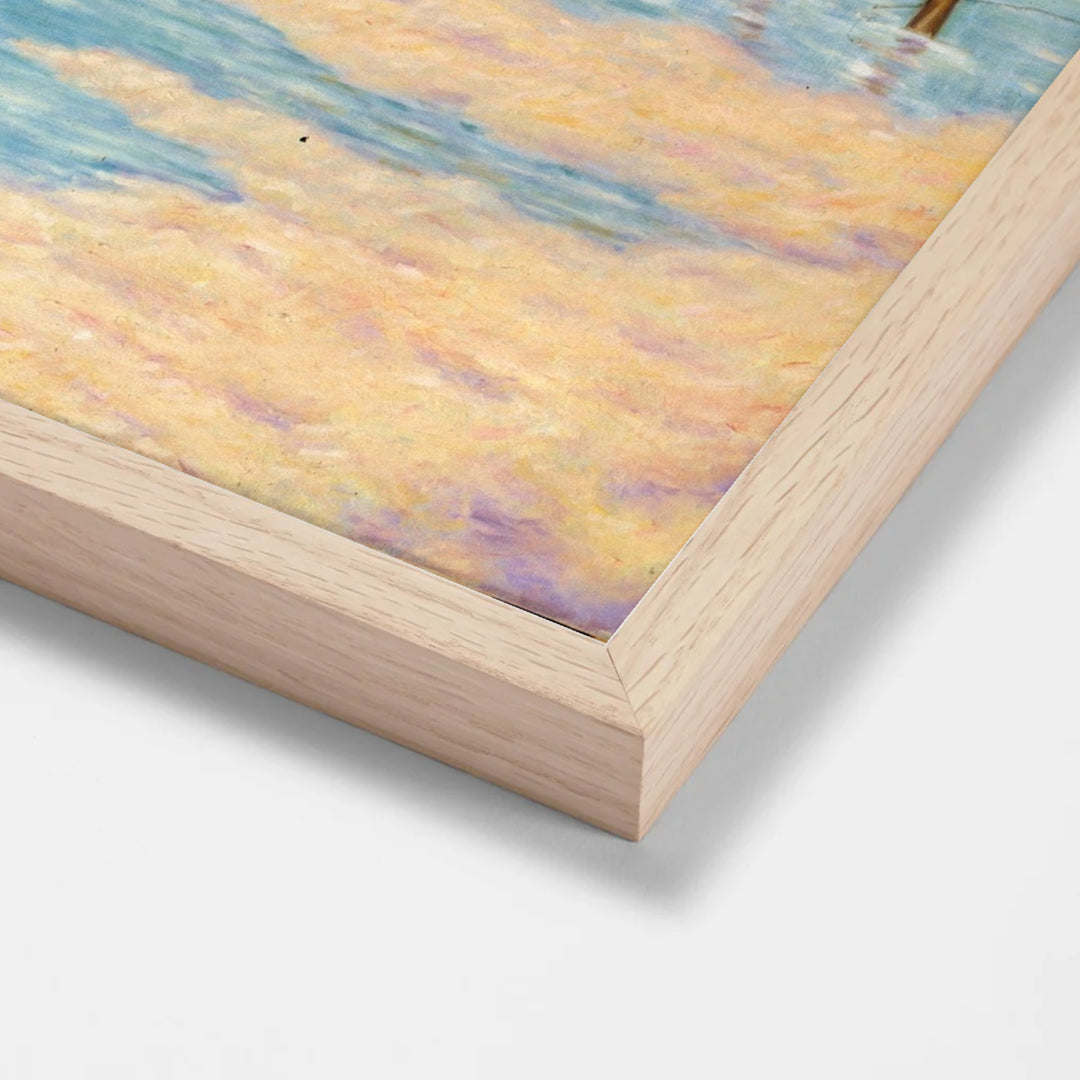 Buffalo Scene by Emil W. Lenders oak stock paper frame corner detail