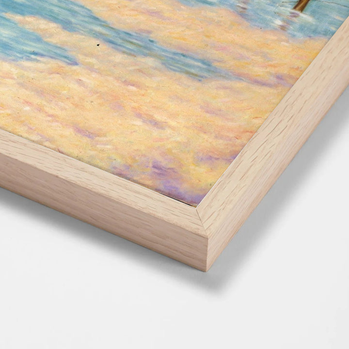 Buffalo Scene by Emil W. Lenders oak stock paper frame corner detail
