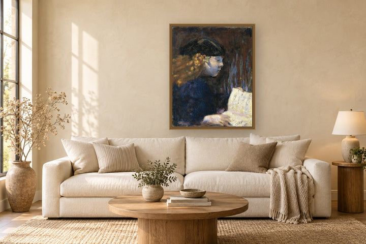 Le Solfège by Pierre Bonnard framed wall art print in a living room