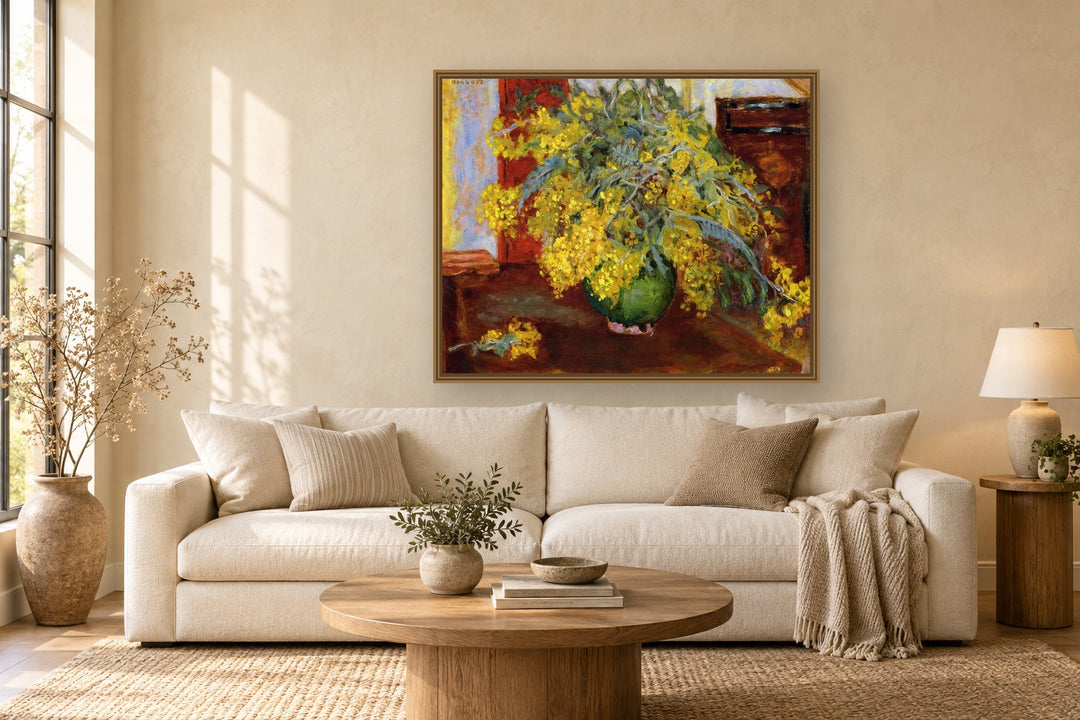 Momisa by Pierre Bonnard framed wall art print in a living room