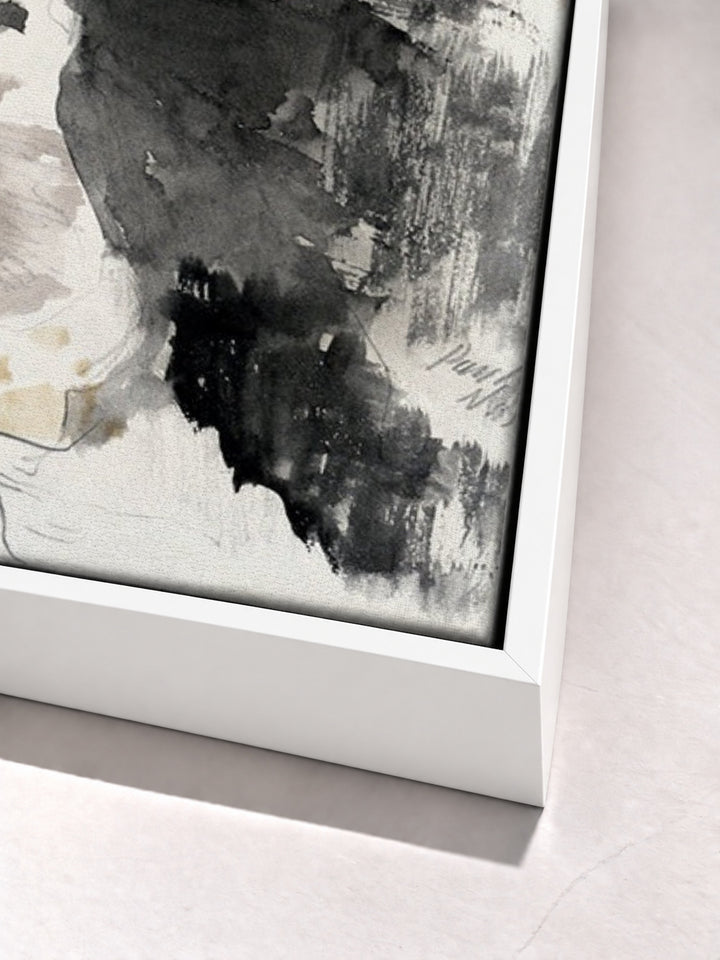 Cliffs by Paul Nash white floater frame corner detail