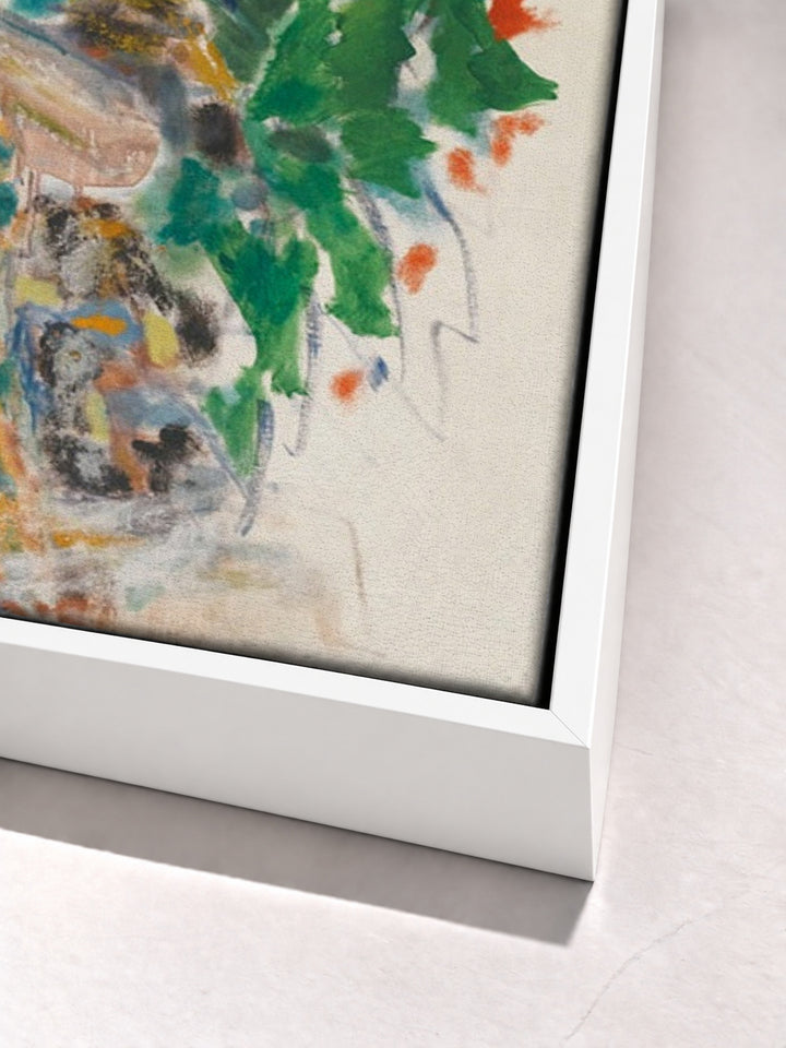Cueillette Des Cerises by Pierre Bonnard white floater frame corner detail