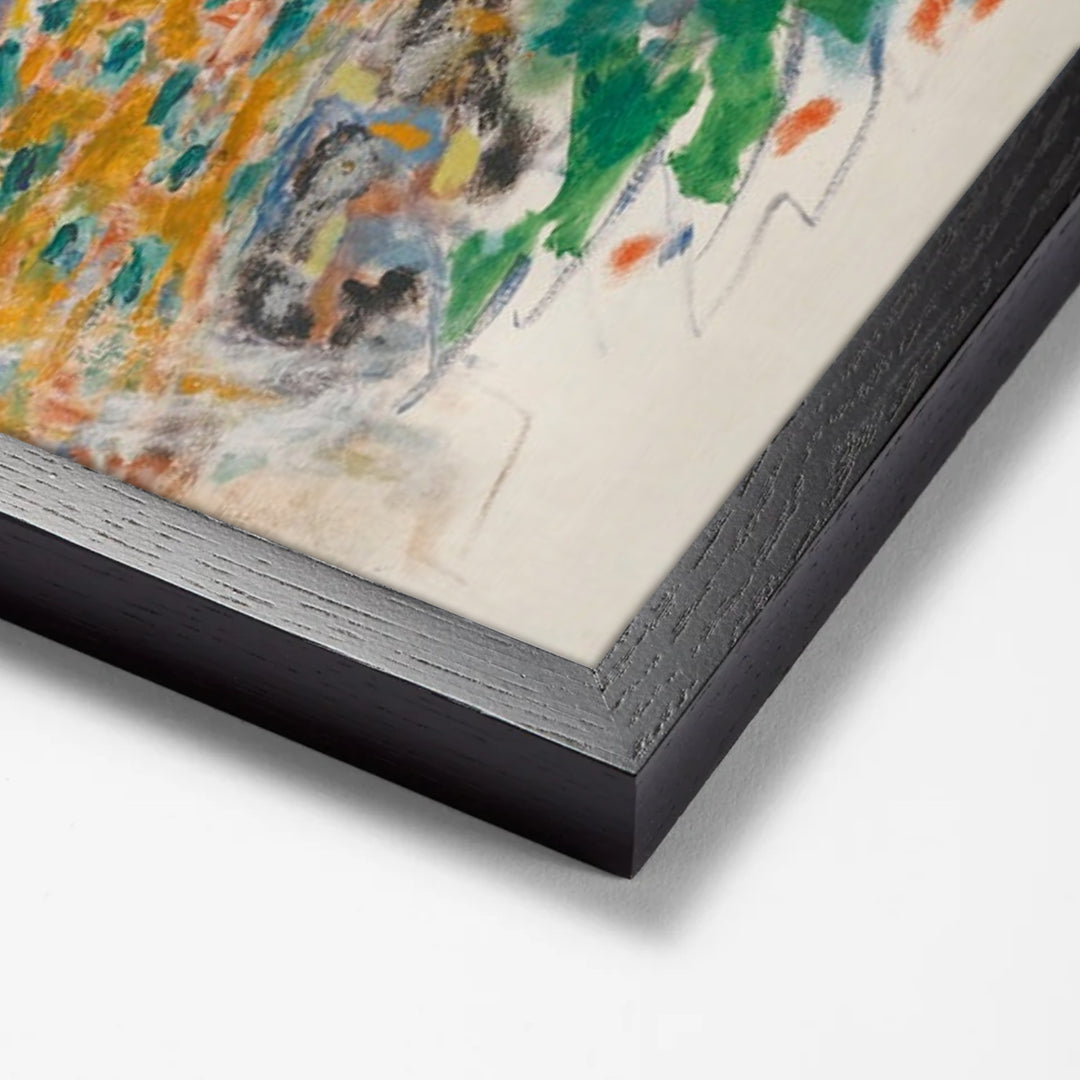 Cueillette Des Cerises by Pierre Bonnard black stock paper frame corner detail