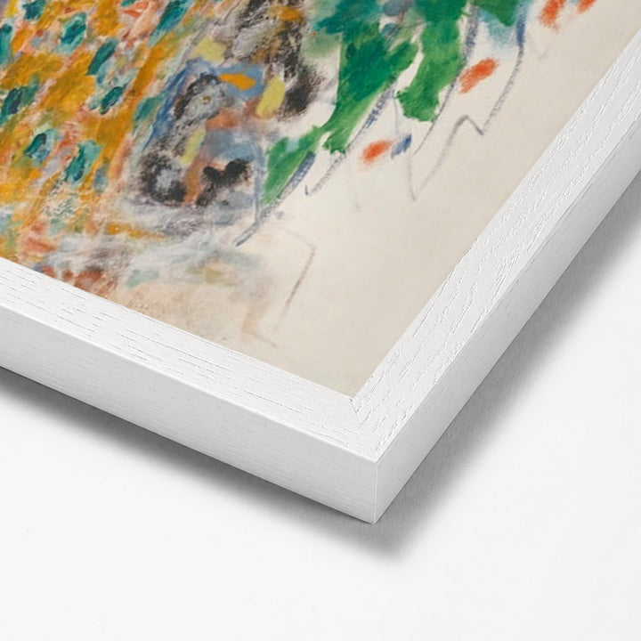 Cueillette Des Cerises by Pierre Bonnard white stock paper frame corner detail