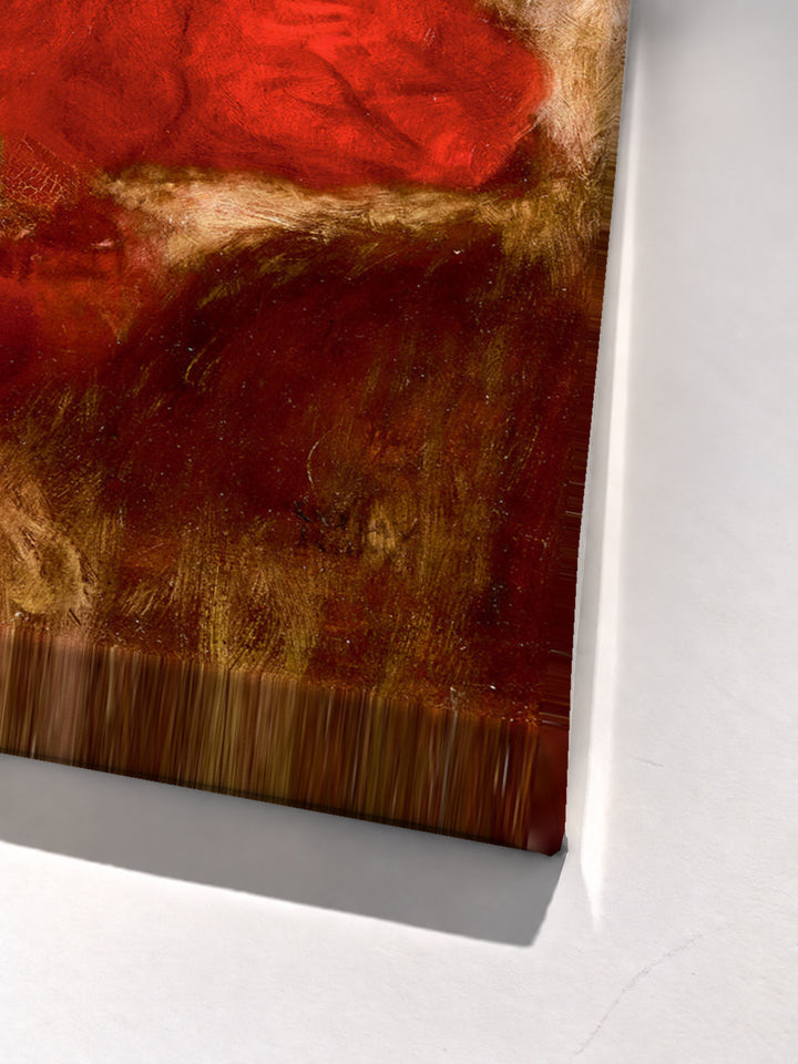 Dame im fauteuil by Gustav Klimt stretched canvas corner detail