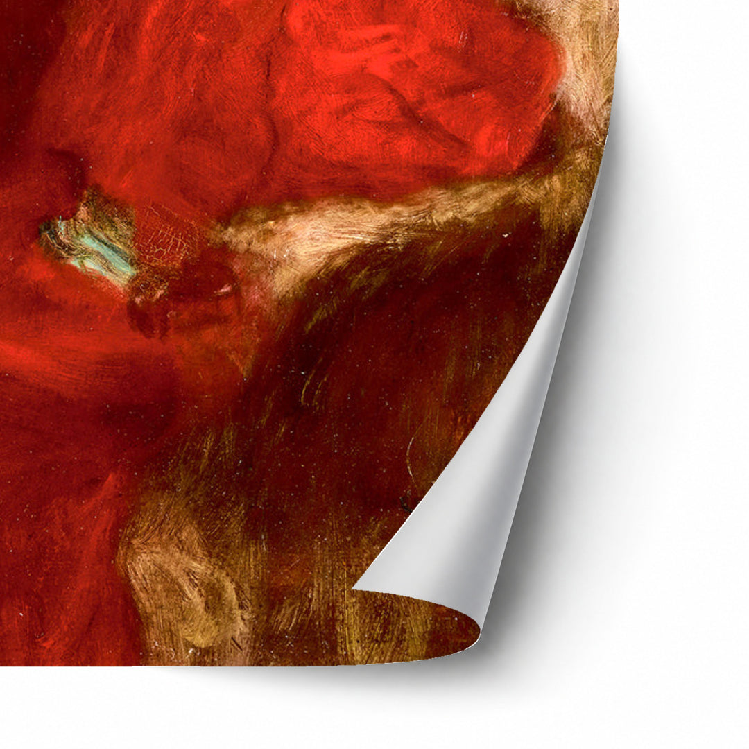 Dame im fauteuil by Gustav Klimt unframed paper print corner detail