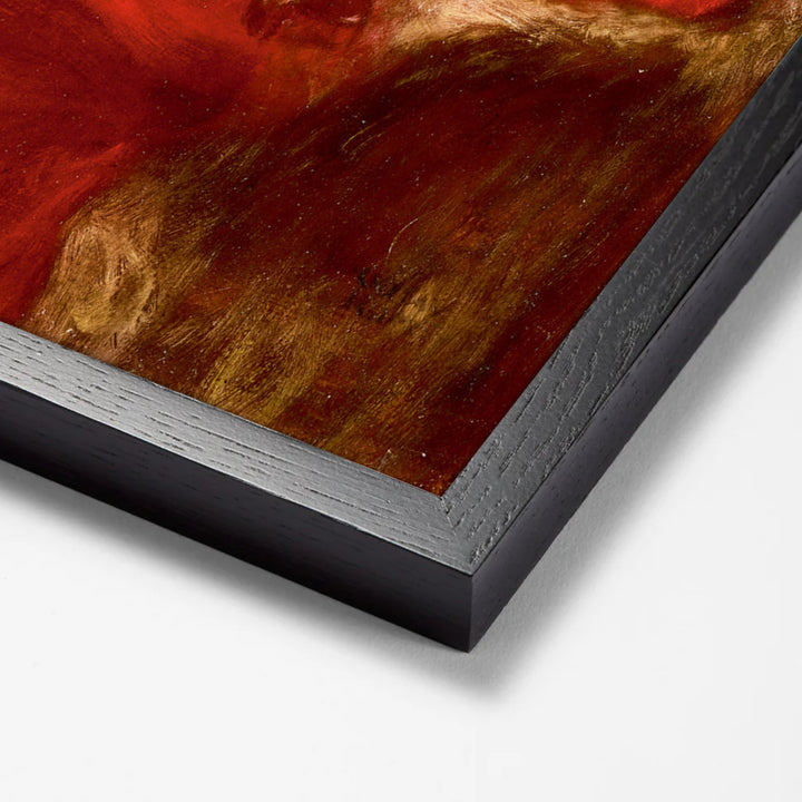 Dame im fauteuil by Gustav Klimt black stock paper frame corner detail