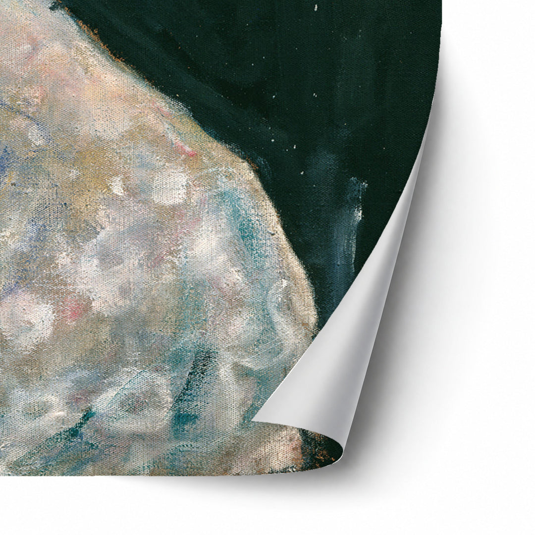 Dame in Weib by Gustav Klimt unframed paper print corner detail