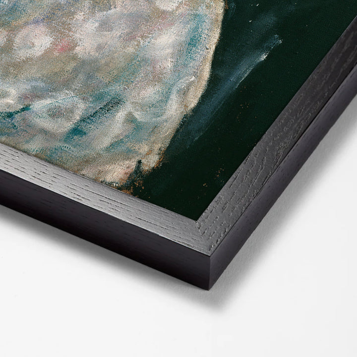 Dame in Weib by Gustav Klimt black stock paper frame corner detail