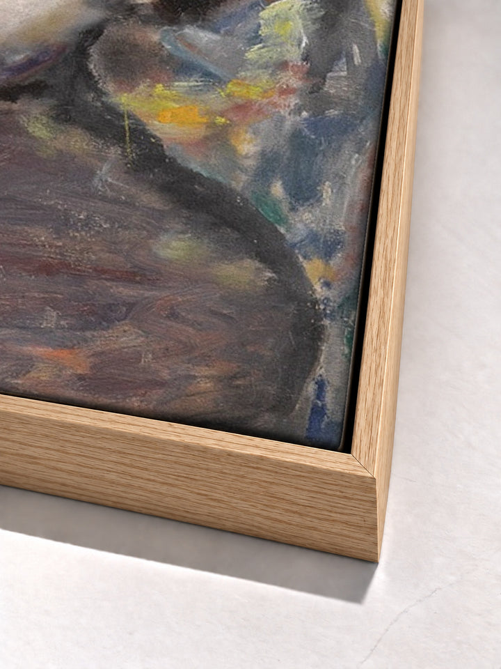 Dans La Rue, Deux Figures by Pierre Bonnard oak floater frame corner detail