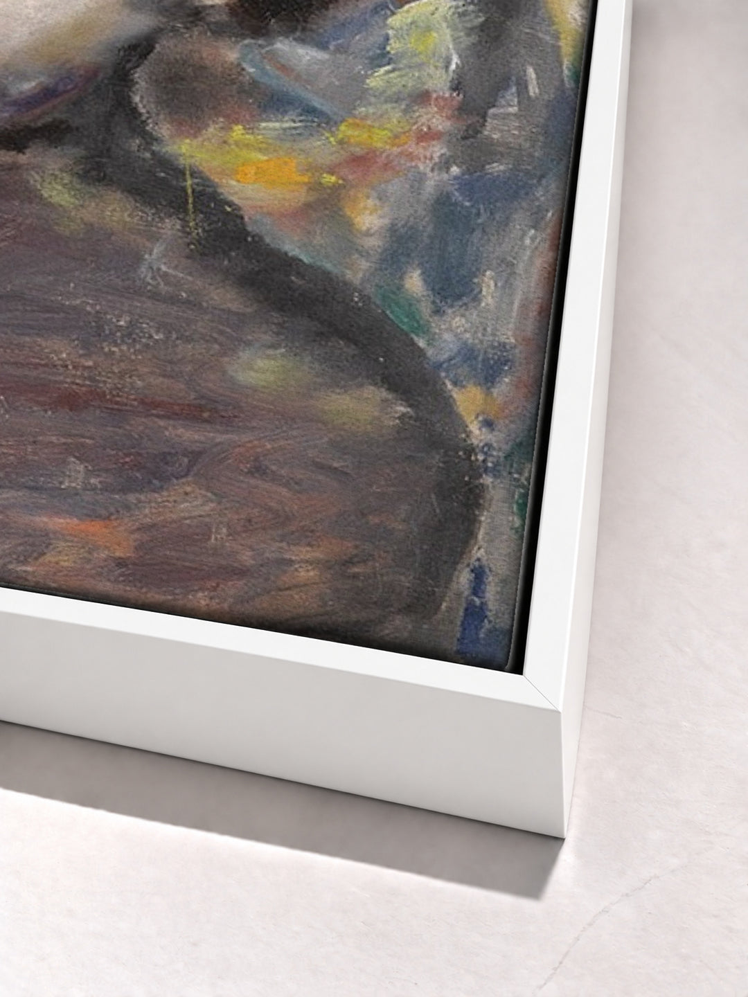 Dans La Rue, Deux Figures by Pierre Bonnard white floater frame corner detail
