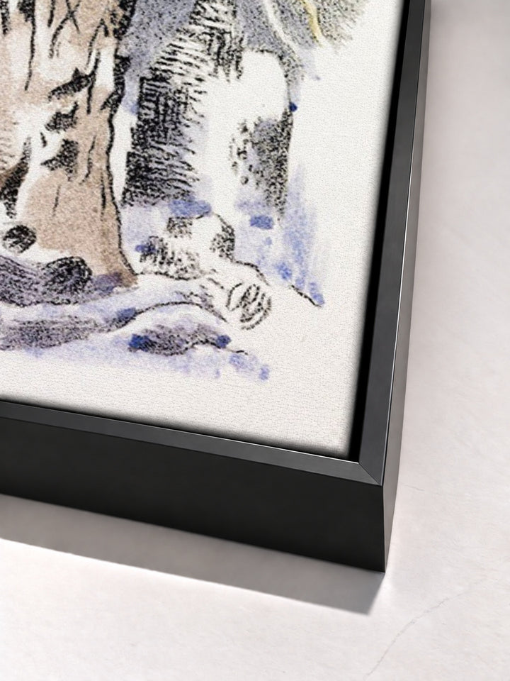 Design for Urne Buriall–Ghosts, (1932) by Paul Nash black floater frame corner detail