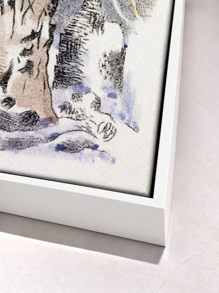 Design for Urne Buriall–Ghosts, (1932) by Paul Nash white floater frame corner detail
