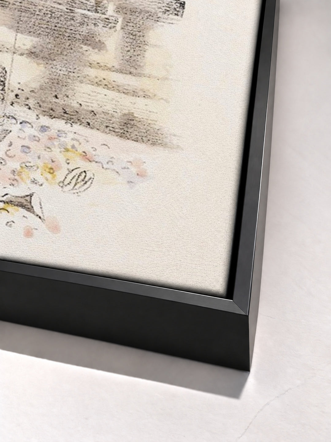 Design for Urne Buriall–Sorrow by Paul Nash black floater frame corner detail