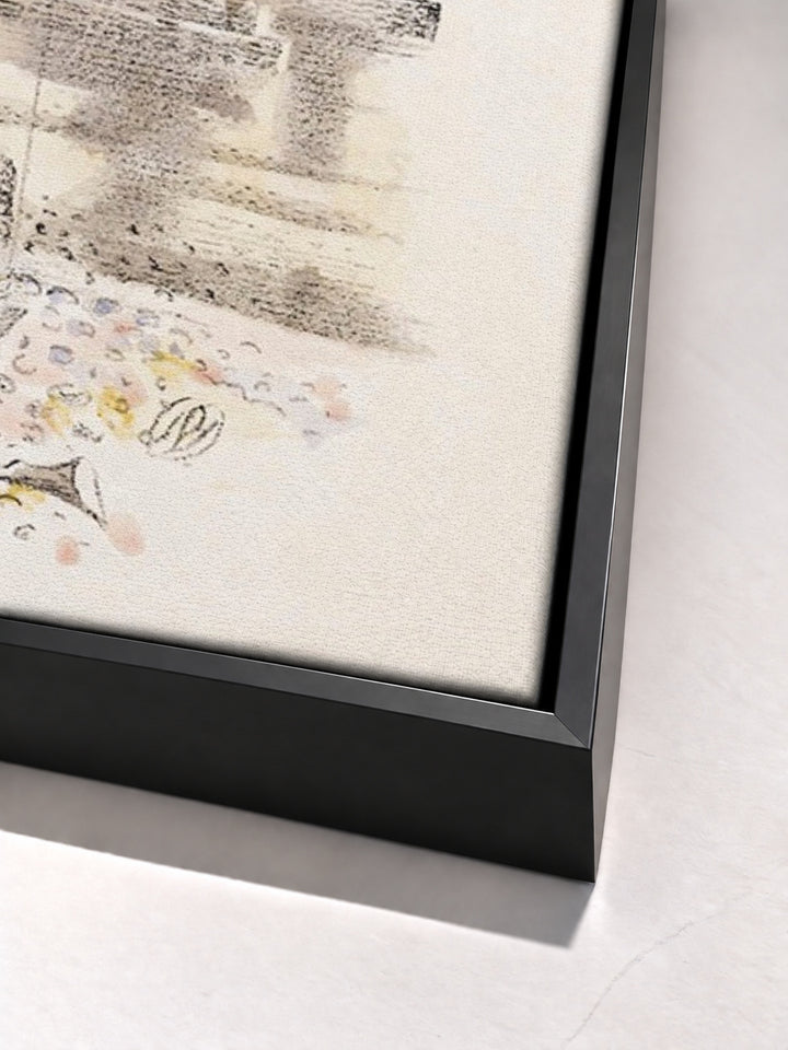 Design for Urne Buriall–Sorrow by Paul Nash black floater frame corner detail