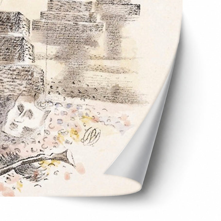 Design for Urne Buriall–Sorrow by Paul Nash unframed paper print corner detail