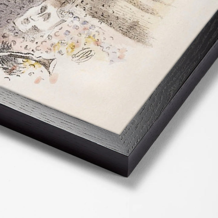 Design for Urne Buriall–Sorrow by Paul Nash black stock paper frame corner detail