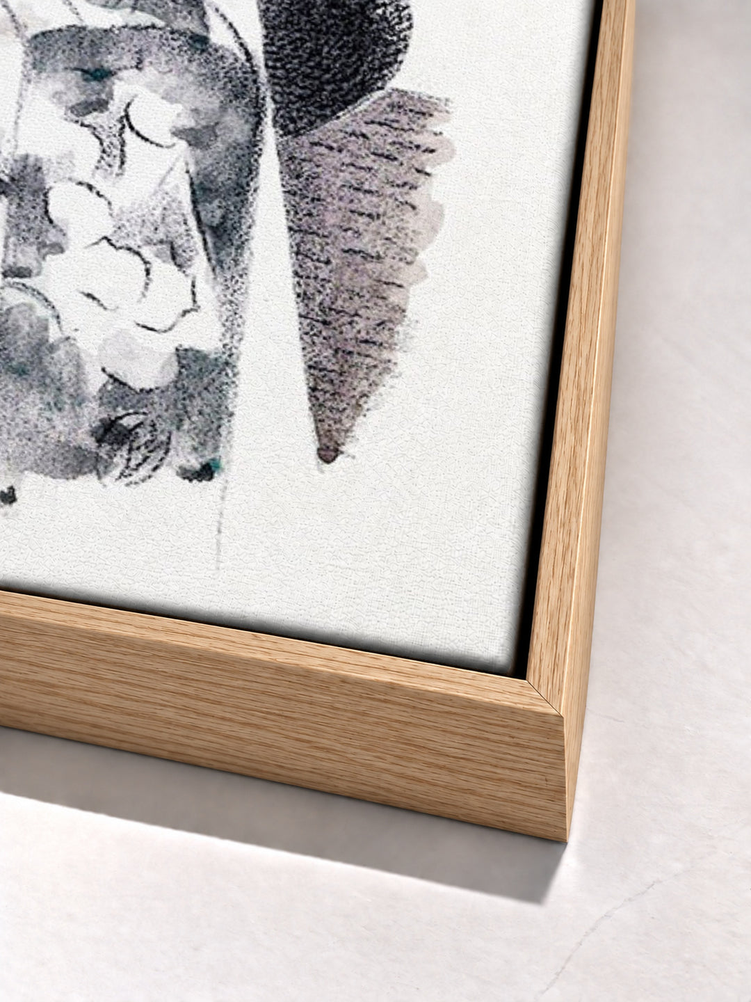Design for Urne Buriall–Water Hath Proved the Smartest Grave by Paul Nash oak floater frame corner detail