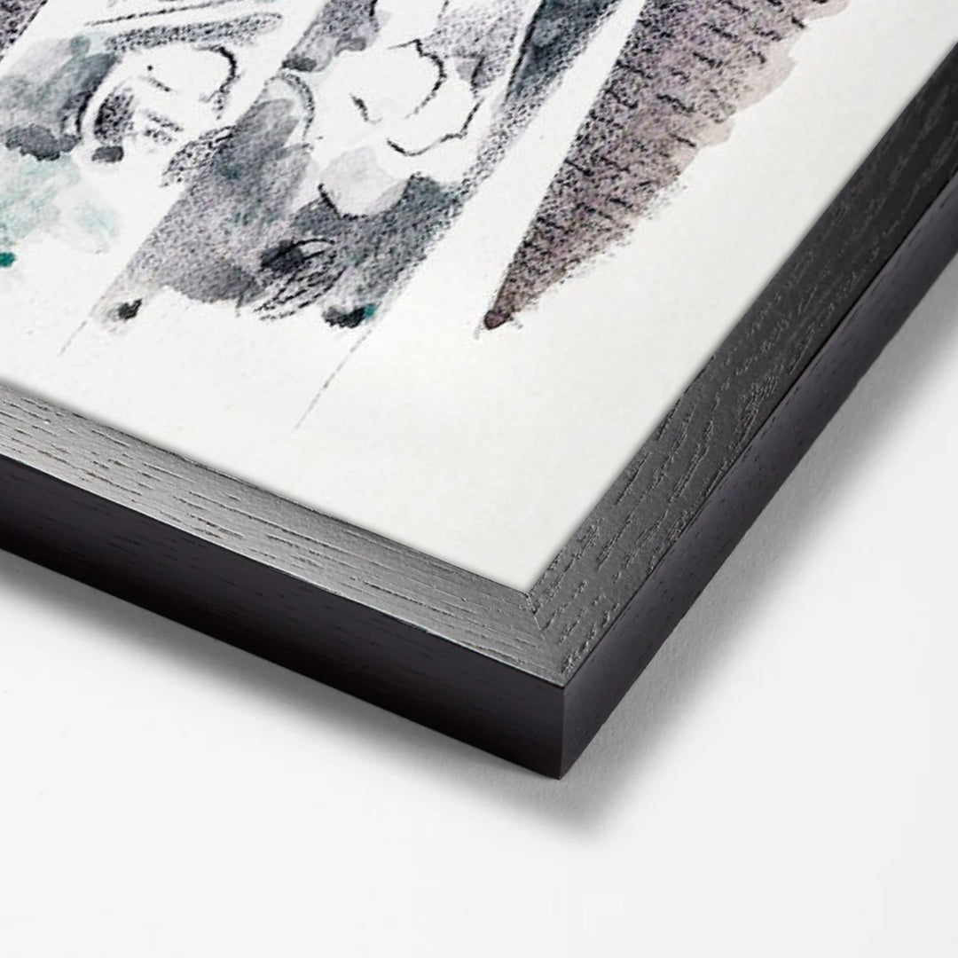 Design for Urne Buriall–Water Hath Proved the Smartest Grave by Paul Nash black stock paper frame corner detail