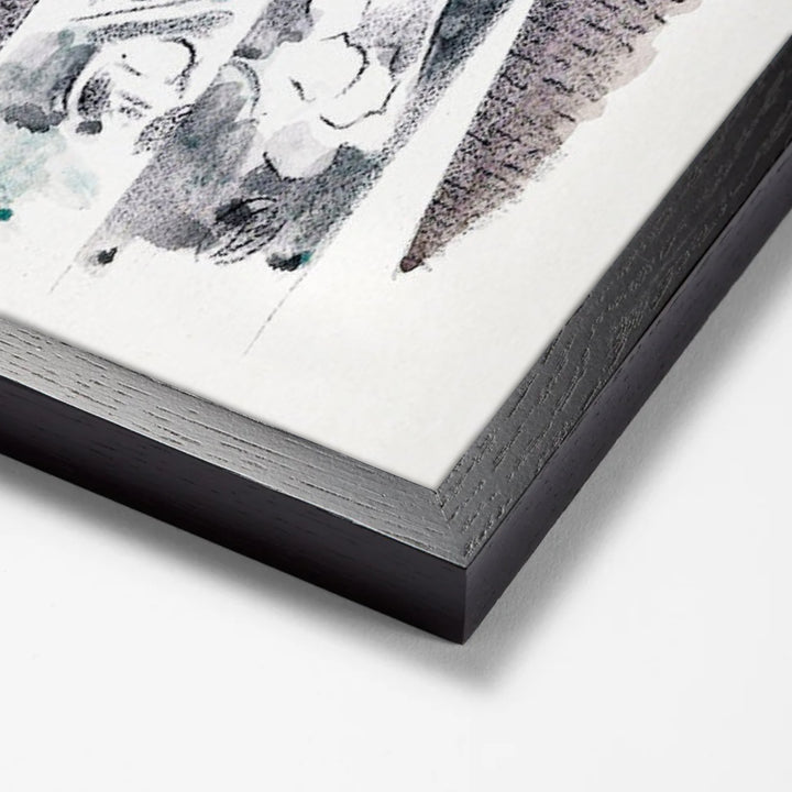 Design for Urne Buriall–Water Hath Proved the Smartest Grave by Paul Nash black stock paper frame corner detail
