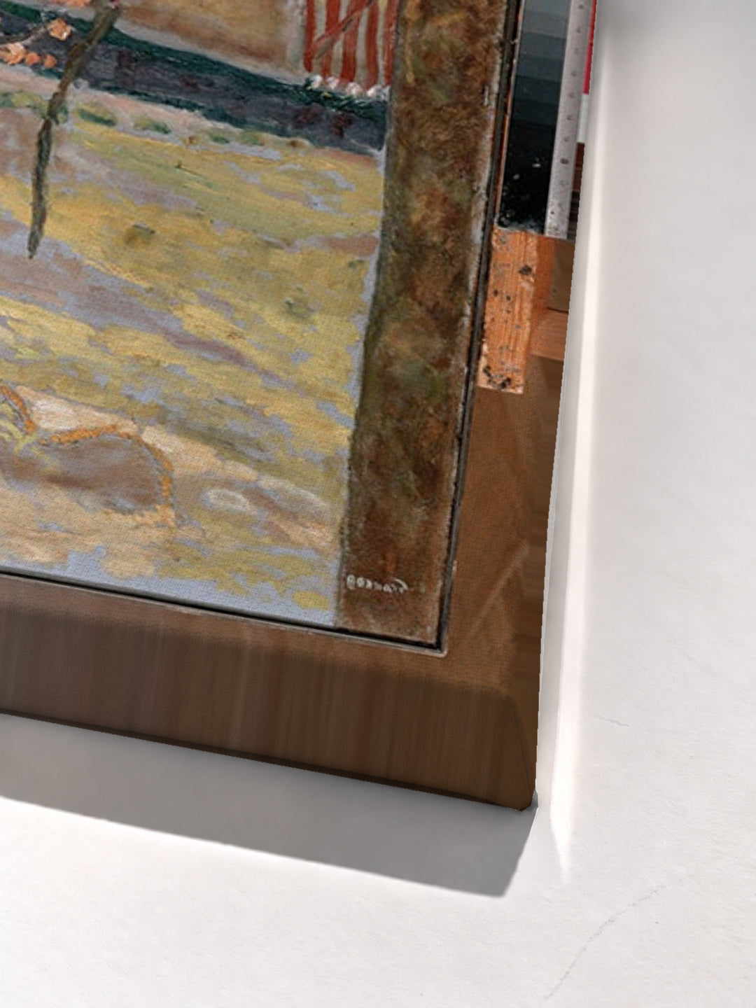 Early Spring. Little Fauns by Pierre Bonnard stretched canvas corner detail