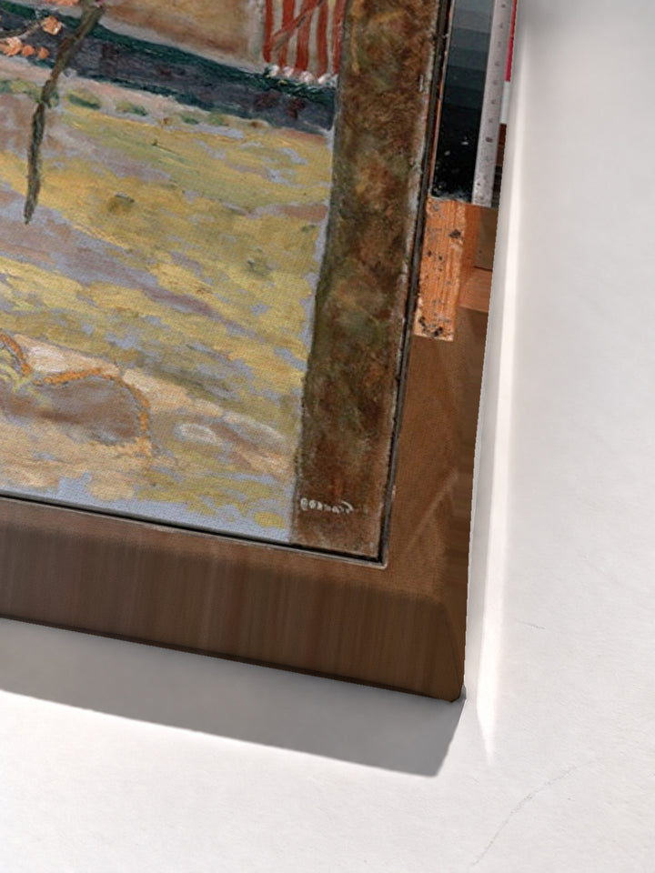 Early Spring. Little Fauns by Pierre Bonnard stretched canvas corner detail