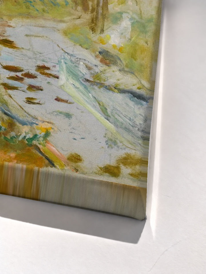En Barque by Pierre Bonnard stretched canvas corner detail