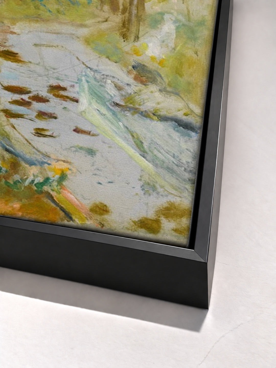 En Barque by Pierre Bonnard black floater frame corner detail