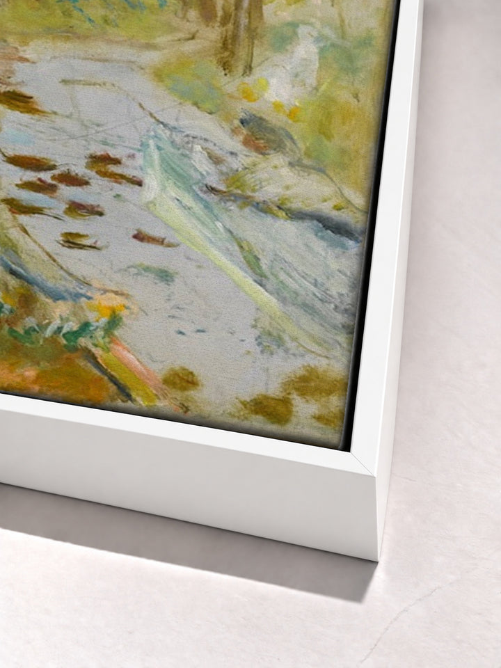 En Barque by Pierre Bonnard white floater frame corner detail