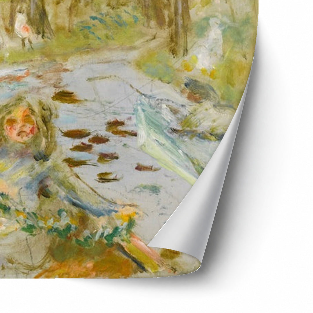 En Barque by Pierre Bonnard unframed paper print corner detail