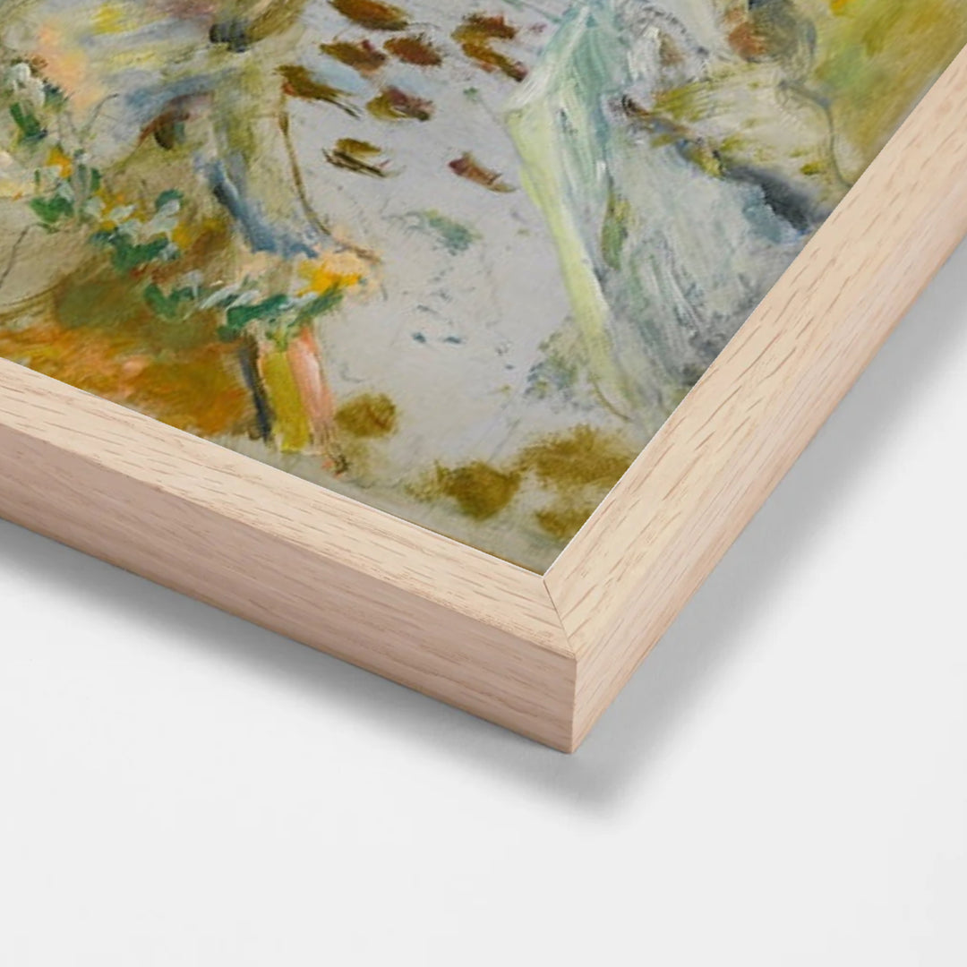 En Barque by Pierre Bonnard oak stock paper frame corner detail