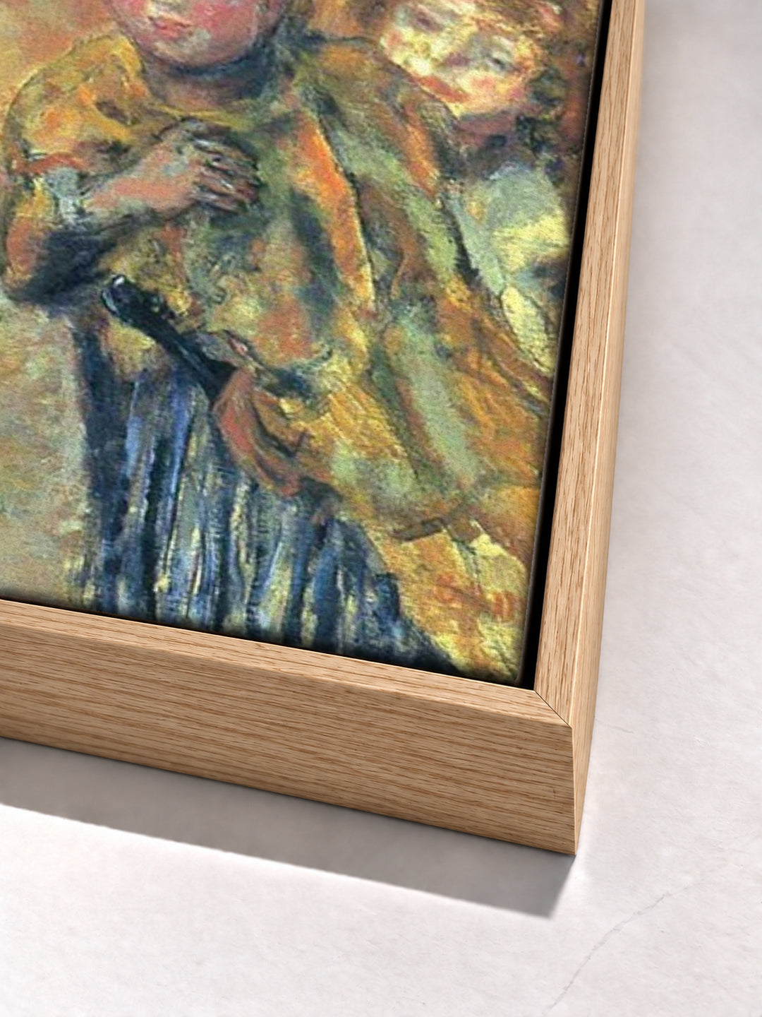 Evening In Paris by Pierre Bonnard oak floater frame corner detail