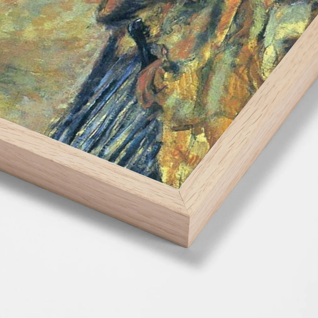 Evening In Paris by Pierre Bonnard oak stock paper frame corner detail